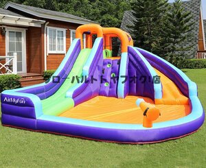  popular large pool air playground equipment slipping pcs pool slide trampoline jungle-gym vinyl pool folding .... can be stored therefore convenience D248