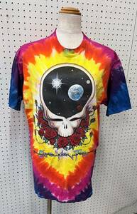 【P】EZ◆デットストック ビンテージ90's GRATEFUL DEAD Space Your Face タイダイTシャツ【L】グレイトフルデッドバンド