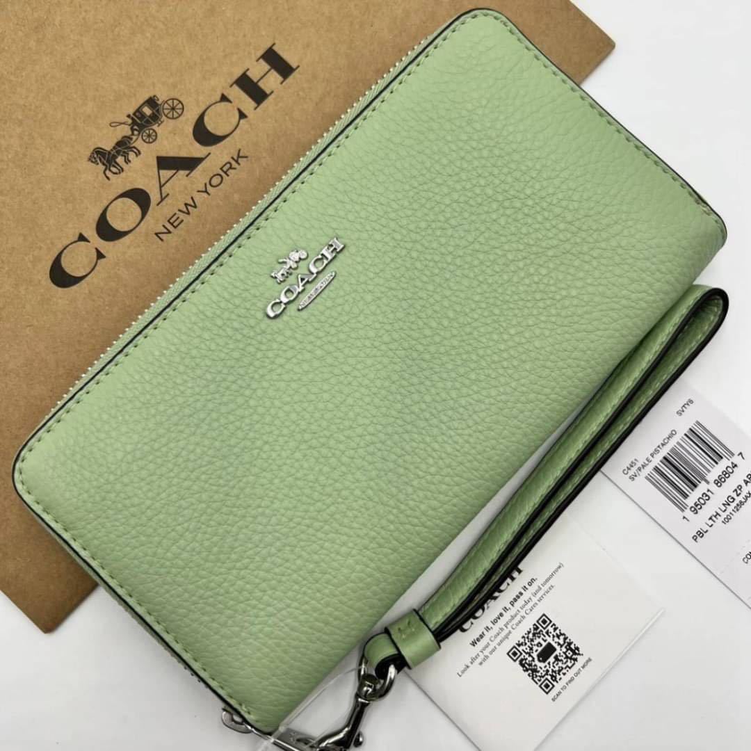 全商品オープニング価格！ 長財布 未使用】コーチ COACH【新品 緑系