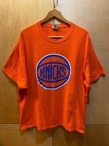 NBA ニューヨーク ニックス Tシャツ 半袖 ビックサイズ USA古着 XL オレンジ