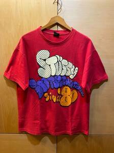 ステューシー　Tシャツ STUSSY 赤 半袖 オールド