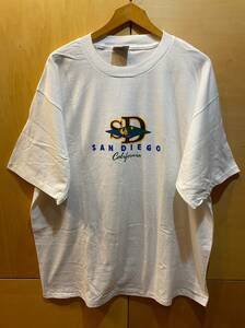 ビンテージ SANDIEGO CA スーベニア Tシャツ メンズ XL 90s サンディエゴ 古着 デッドストック 白