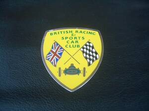 BRSCC BRITISH RACING & SPORTS CAR CLUB sticker アルミ製 10cmx8.3cm