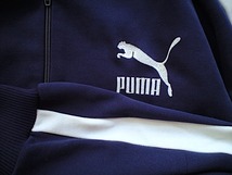 即決 レアカラー 80s ヴィンテージ プーマ PUMA ジャージ ネイビー 白 Mサイズ デカロゴ ヒットユニオン社 日本製 あいみょん_画像2