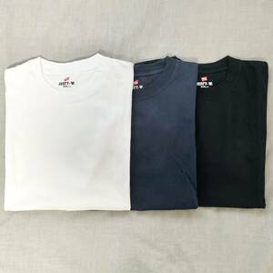 Hanes　BEEFY-T　LS Tシャツ　3点セット　ホワイト/ネイビー/ブラック　サイズM　　W018　