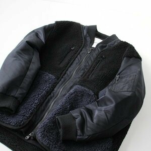 White Mountaineering White Mountaineering boa Contrast Bomber jacket XS/ navy black [2400013334679]