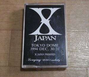 送料160 X JAPAN A⑭デモ カセットテープ TOKYO DOME 1994.DEC.30/31 カード付 美品 グッズhide