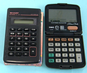 * old calculator * CANON LS-250H & CANON Alam Clock