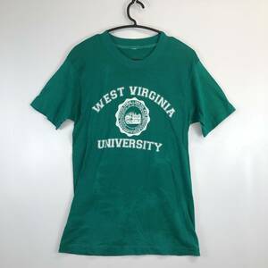 80s unknown vintage カレッジTシャツ グリーン WEST VIRGINIA UNIVERSITY