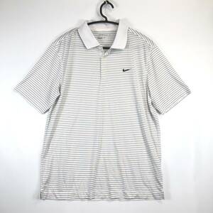 NIKE GOLF ナイキゴルフ 速乾 ポロシャツ 半袖 XLサイズ 587173 ホワイト
