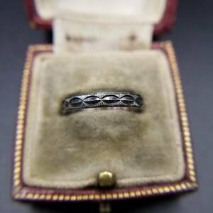  pattern cut sculpture Eternity Vintage ring a-ru deco ring Showa Retro accessory jewelry import AAX-4②