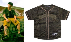 未使用 BACK CHANNEL バックチャンネル GHOSTLION CAMO BASEBALL MESH SHIRT ゴーストライオンカモ メッシュ ベースボールシャツ L 迷彩柄