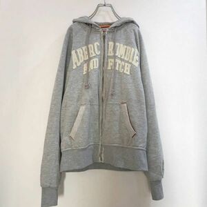 ◆お洒落な逸品◆Abercrombie&Fitch/アバクロンビー＆フィッチ パーカー ジャージ 裏起毛 グレー メンズ S ON1444