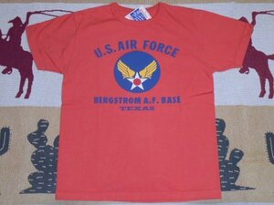 23 東洋 バズリクソンズ BR79121 165 レッド M 半袖 Tシャツ U.S. AIR FORCE 