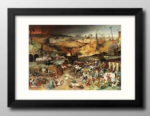 Art hand Auction 13028■Free shipping!! Art poster painting A3 size Pieter Bruegel The Triumph of Death illustration design Nordic matte paper, Housing, interior, others