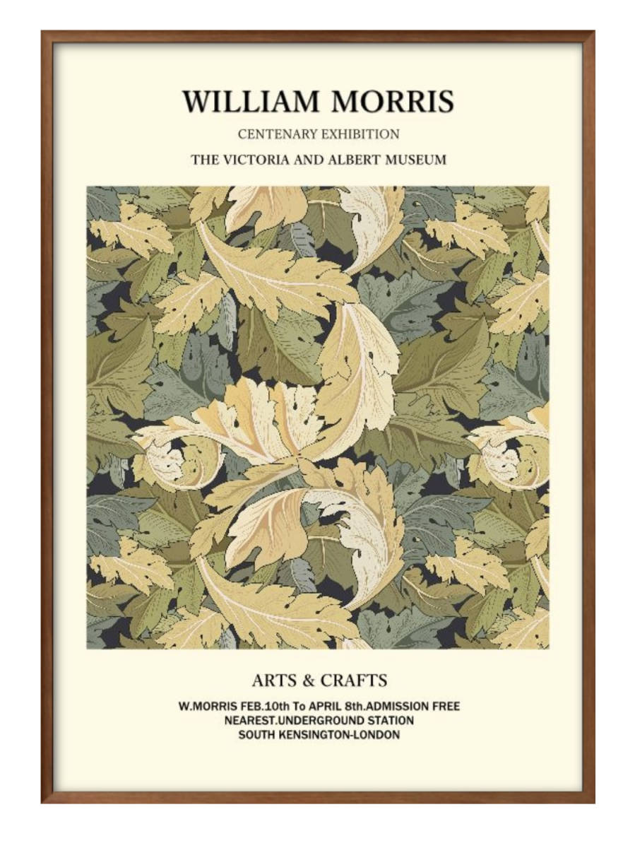 1-9396 ■ Livraison gratuite !! Affiche d'art peinture format A3 William Morris illustration design papier mat nordique, Logement, intérieur, autres