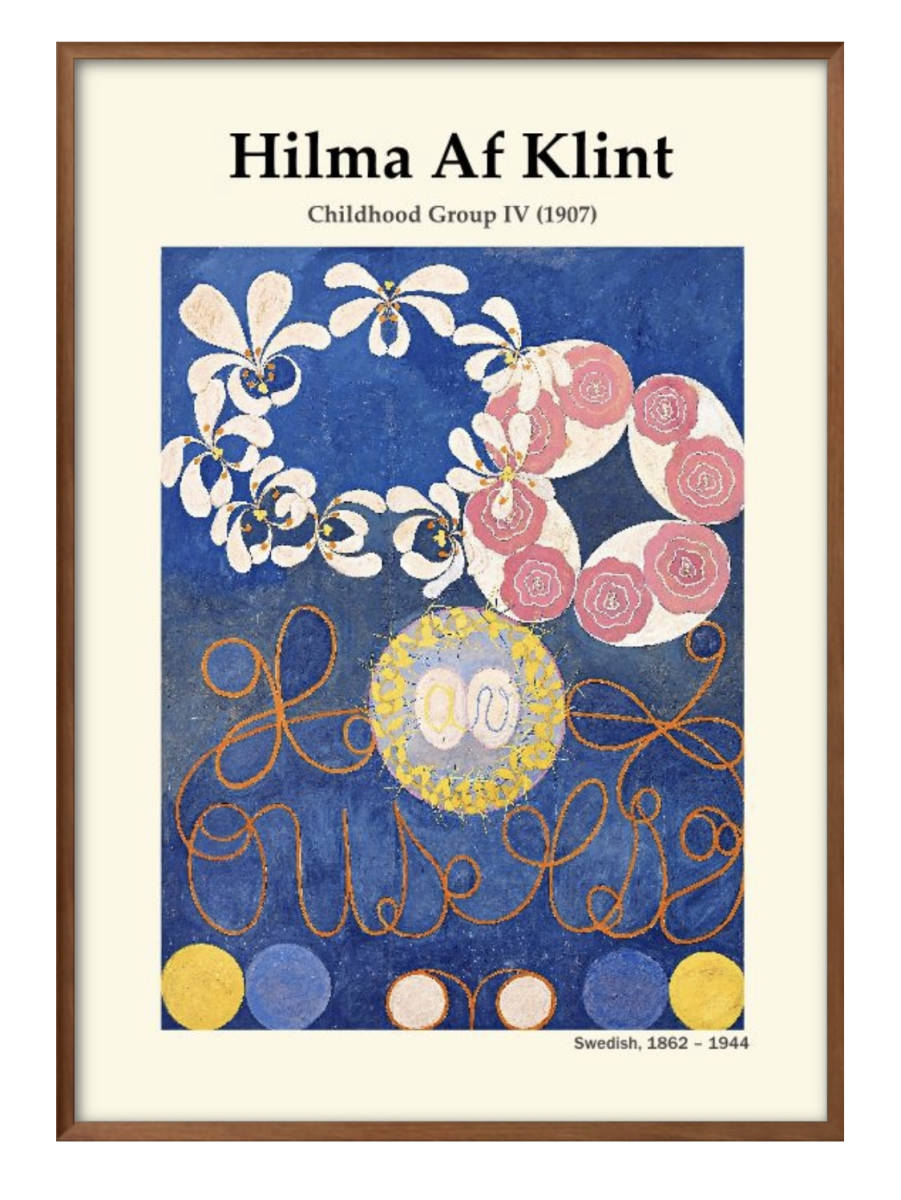 1-4682 ■ Free shipping!! Art poster painting A3 size Hilma af Klint illustration design Nordic matte paper, Housing, interior, others