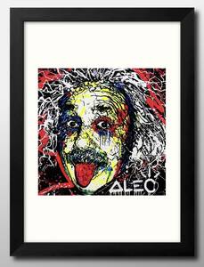 Art hand Auction 13443■Free shipping!! Art poster painting A3 size Einstein graphic art illustration design Nordic matte paper, Housing, interior, others