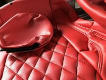 新品 未使用品 Artina アルティナ ロイヤル シートカバー 赤 レッド ブラックステッチ 150プラド 5人乗り_画像8