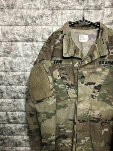 00s U.S.ARMY 米軍実物 迷彩 マルチカモジャケット スコーピオン BDU 米軍 カモフラ シャツジャケット MILITARY 陸軍 ミリタリーM-L