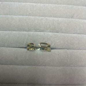 ジルコンダブルリング 指輪 レディース ゴールド 韓国 サイズフリー ファッション キレイ 華奢 ジルコニア 人工ダイヤ 新品の画像7