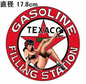 【新品・即決】SEXY GIRL セクシーガール TEXACO テキサコ ステッカー ボディ タンク ガラス ヘルメット バイク ハーレー