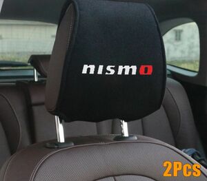 【新品・即決】ニッサン ニスモ 日産 nismo ヘッドレスト カバー ロゴ シートカバー ヘッドレストカバー 刺繍 ２個セット