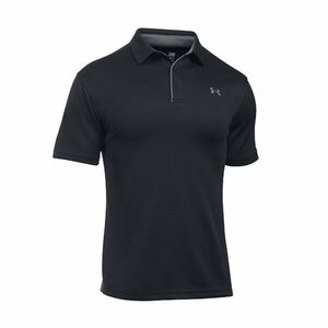 セール! 残りわずか! 正規品 本物 新品 アンダーアーマー テックポロ UNDER ARMOUR ワイルド クール! 男の ブラック 黒 ポロシャツ SM ( M