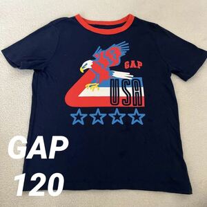 [ use fewer ] Gap GAP Kids kids T-shirt 120 USA Eagle 