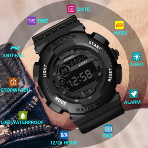  спорт наручные часы наручные часы часы цифровой тип LED цифровой наручные часы цифровой велосипед спорт уличный кемпинг бег черный 