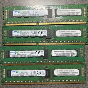 SAMSUNG 4GB 2R×8 PC3-12800R-11-11-B1-D3 4GB×4 4枚1セット