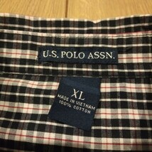 USA古着卸 XLサイズ U.S.POLO ASSN. ユーエス ポロ アッスン チェック 胸ポケット ロゴ刺繍 半袖シャツ_画像4