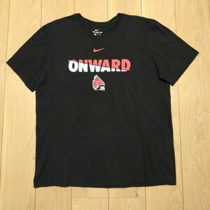 USA古着卸 XLサイズ NIKE TEE ナイキ NCAA ボールステート カージナルス ロゴ プリント Tシャツ