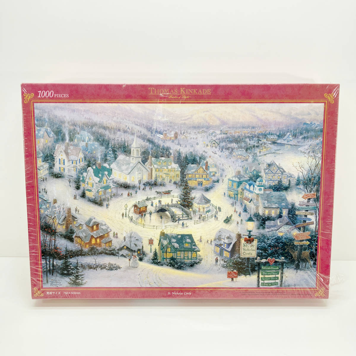 Rare Thomas Kinkade Nicholas Circle Puzzle 1000 Piece Jigsaw Puzzle THOMAS KINKADE Apollo Company, toy, game, puzzle, jigsaw puzzle