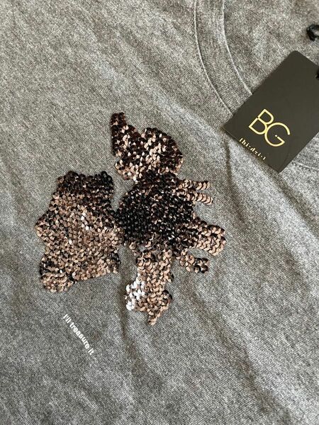 コムサイズム　BG(ビージー)新品　黒い金魚 七分丈Tシャツ　メンズLサイズ