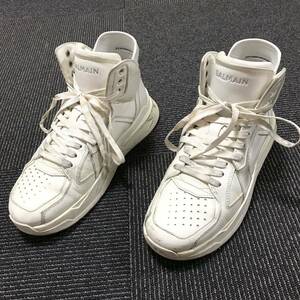 [ Balmain ] подлинный товар BALMAIN обувь 25cm белый цвет серия - ikatto обувь повседневная обувь спортивные туфли натуральная кожа мужской мужской 40