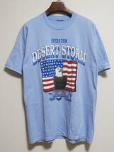 OPERATION DESERT STOM 湾岸戦争 砂漠の嵐作戦 Tシャツ 1991年 ビンテージ L サックス_画像2