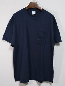 PORT & COMPANY ビッグサイズ 企業ロゴ バックプリント ポケットTシャツ XL ネイビー ポケT