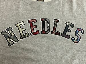  new goods unused!Needles special order sweat college Logo sweatshirt gray XL