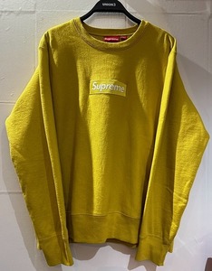 Supreme 18aw Box Logo Crewneck Sweatshirt Mサイズ シュプリーム ボックスロゴクルーネックスウェットシャツ 黄色