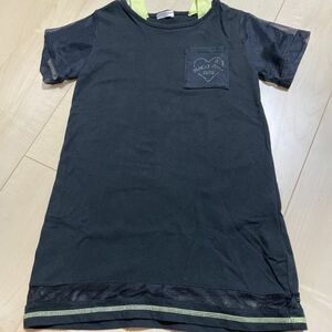 子供服 プリントTシャツ 半袖Tシャツ　ワンピース　120 メッシュ