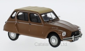 1/43 シトロエン ディアーヌ ブラウン 茶色 Citroen Dyane Nazare brown beige 1982 IXO 梱包サイズ60