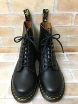 イングランド製 箱、袋アリ Dr.Martens ドクターマーチン レザーブーツ 8ホール 1460 レースアップ ブラック系 UK8 33783866＃4_画像2