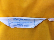 良好 70s～ IMPERIAL製 STROH'S ストローズ フロッキープリント 開襟半袖シャツ 黄色 L // ボーリングシャツ ビンテージ_画像8
