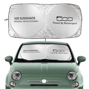 フィアット 500 車のアクセサリー UVカット 光線 サンバイザー 車のフロントガラス サンシェード 耐熱保護カバー 折りたたみ収納：zy70