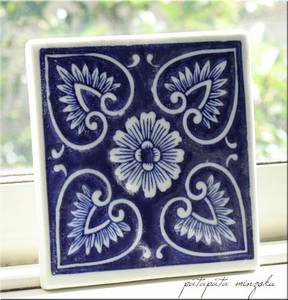  blue flower design tile K Coaster tile patamin interior exterior reform plumbing pattern .. store furniture 