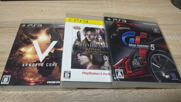 PS3ソフト 3本セット AC5 GT5 バイハ