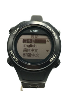 EPSON◆クォーツ腕時計/デジタル/BLK