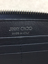 JIMMY CHOO◆長財布/レザー/NVY/無地/レディース_画像3