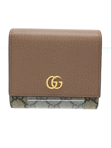 GUCCI◆2つ折り財布/レザー/BEG/総柄/598587 17WAG 5788